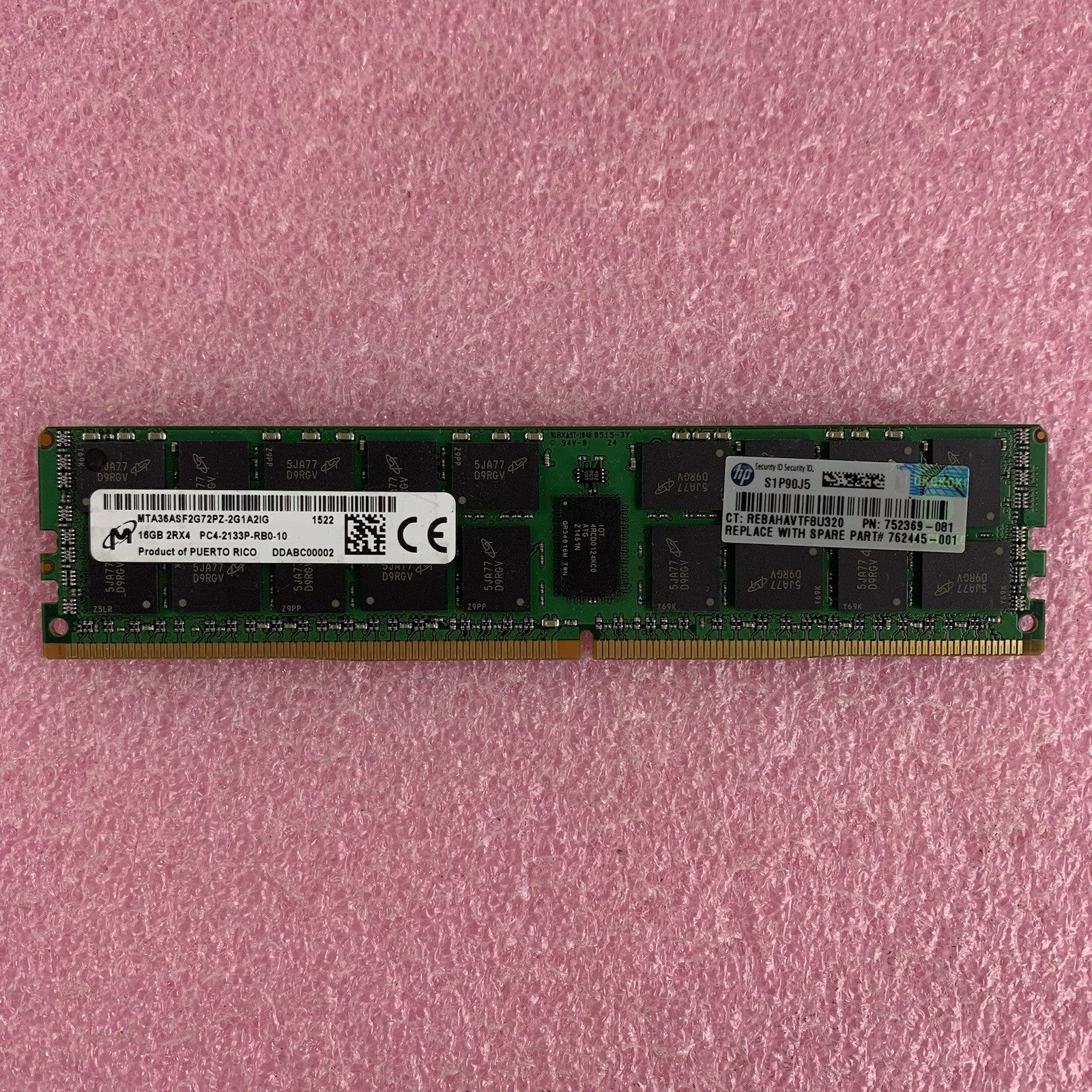 Micron MTA36ASF2G72PZ-2G1A2IG 16 GB PC4-17000 DDR4-2133MHz Server Memory Ram1