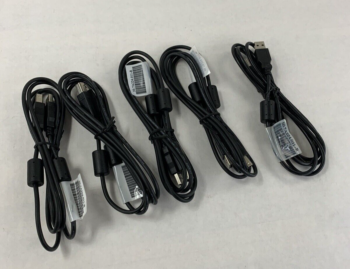 Lot 5 6’ Universal USB 2.0 Printer Scan Cable USB A To B Male 50.7A224.011-R