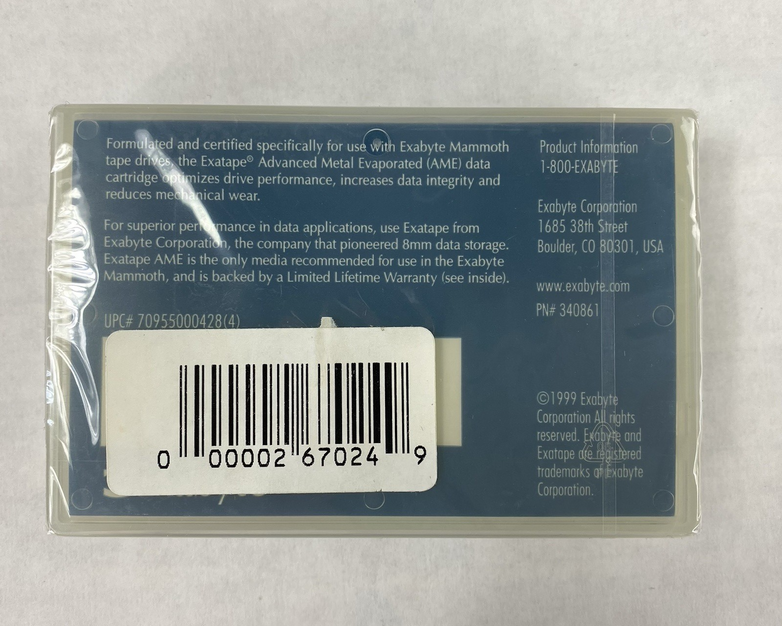Exabyte ExaTape Mammoth 125m AME / 14 GB Native 8mm Data Cartridge (Lot of 10)