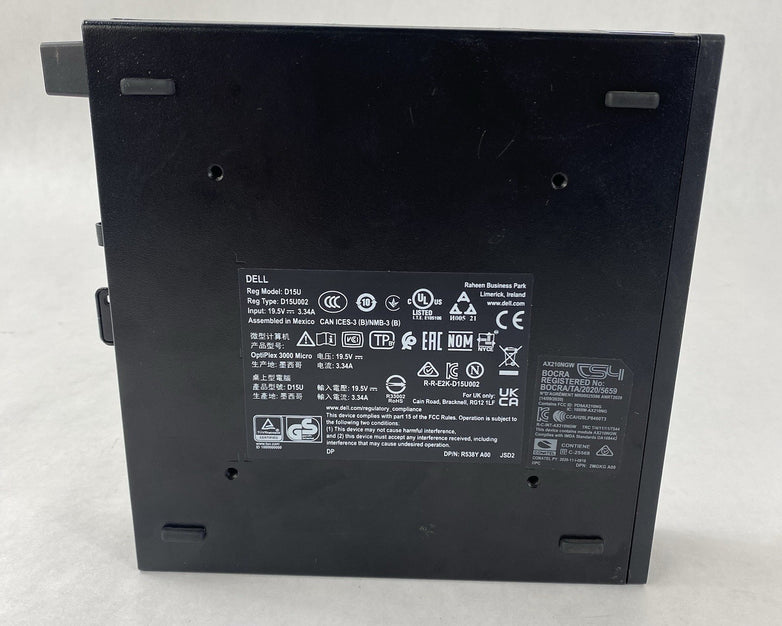 Dell OptiPlex 3000 Micro Intel Core i5-12500T 4.4GHz 1x16GB RAM No HDD/OS/AC