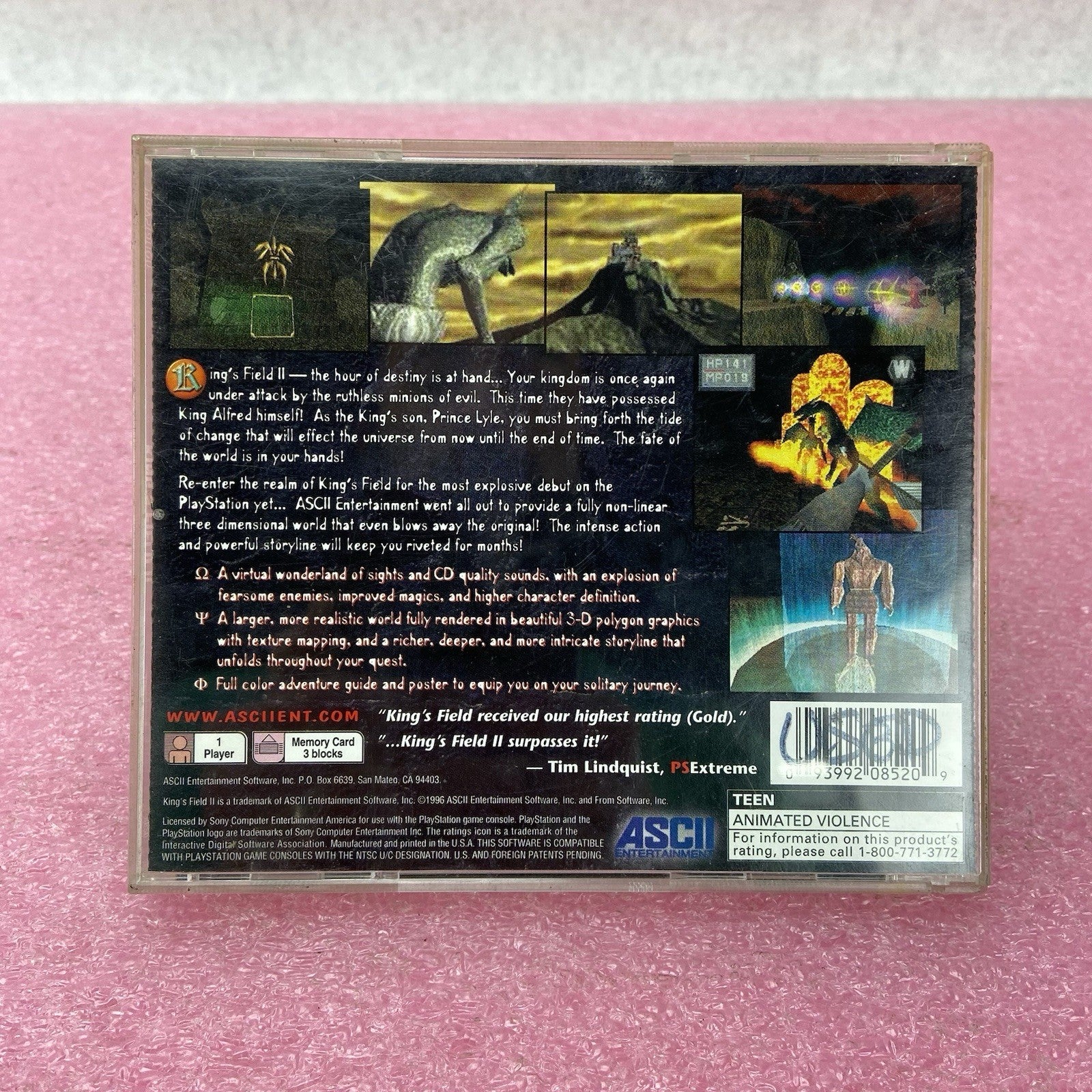 King's Field II Sony PS1 Playstation 1 Game (1996) CIB Tested2