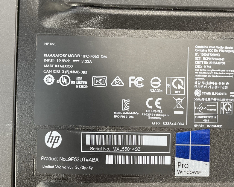 HP EliteDesk 800 G1 Micro i5-4590T 2.00 GHz 8 GB RAM No SSD/OS/AC