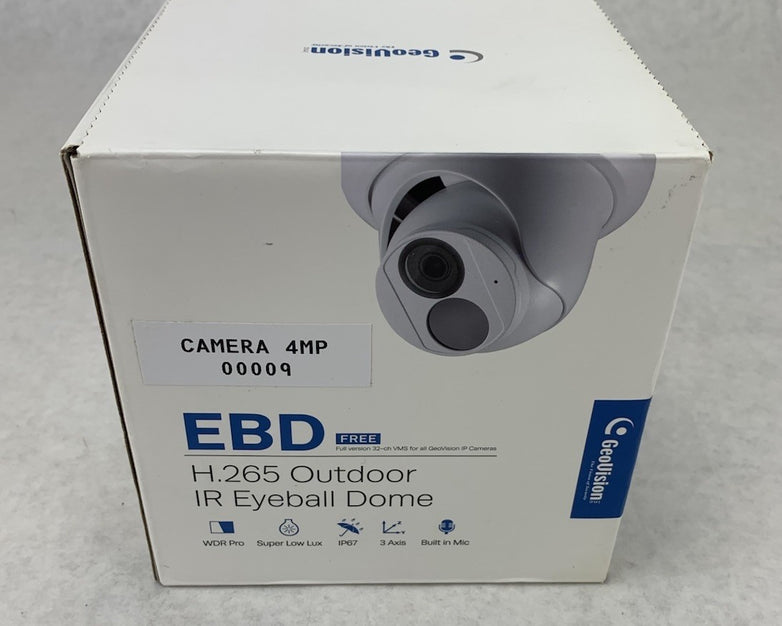 GeoVision GV-EBD4704 H.265 Outdoor IR Eyeball Dome Camera - Tested