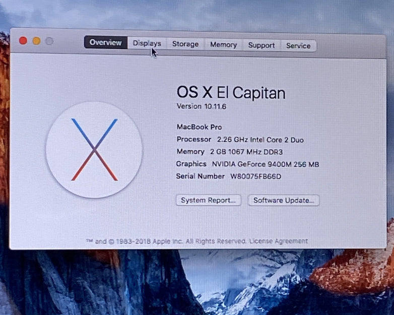 Apple MacBook Pro A1278 2009 13" Intel Core 2 Duo 2GB RAM 160GB HDD