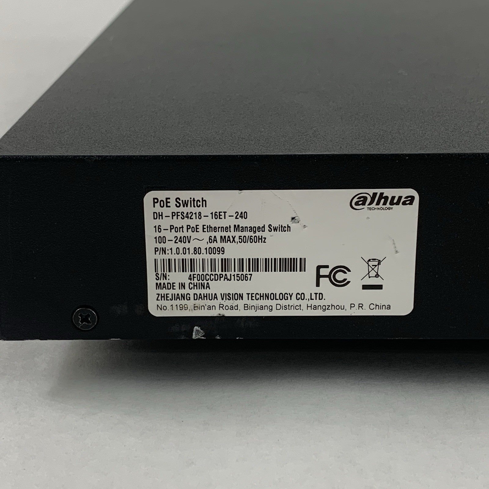 Dahua DH-PFS4218-16ET-240 16-Port PoE Ethernet Managed Switch Tested Reset5