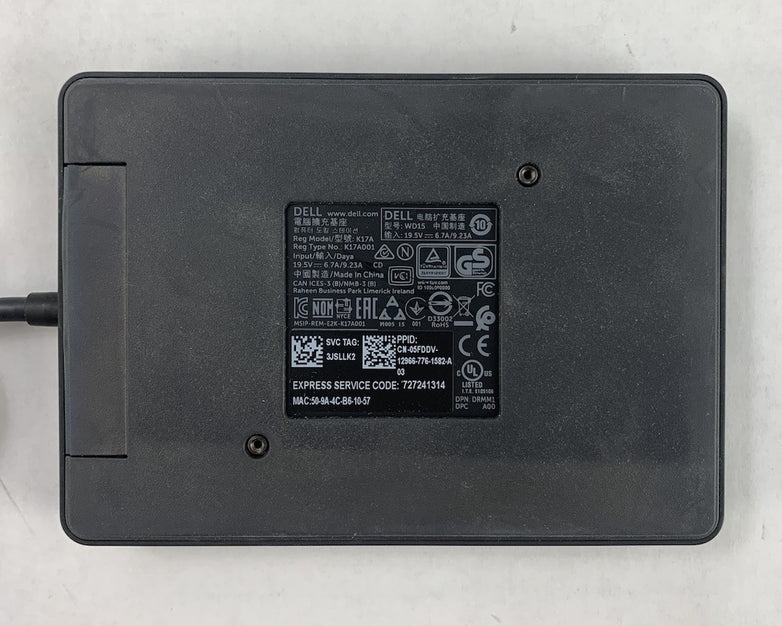 Dell WD15 K17A001 USB-C Docking Station (Lot of 2)