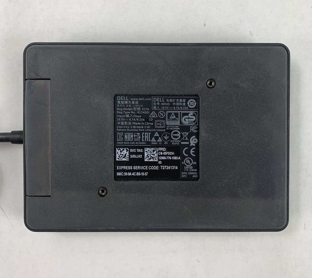 Dell WD15 K17A001 USB-C Docking Station (Lot of 2)9