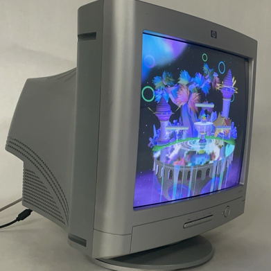 HP v75 Monitor 17" Retro CRT TV Monitor with Stand
