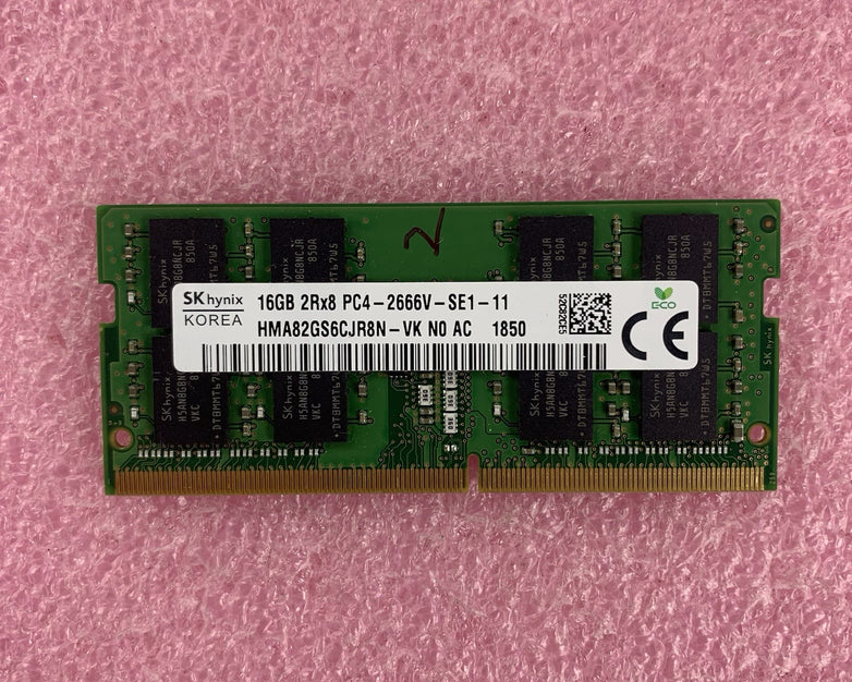 SK Hynix HMA82GS6CJR8N-VK 16 GB 2RX8 PC4-2666V-SE1-11  SODIMM Laptop Memory Ram