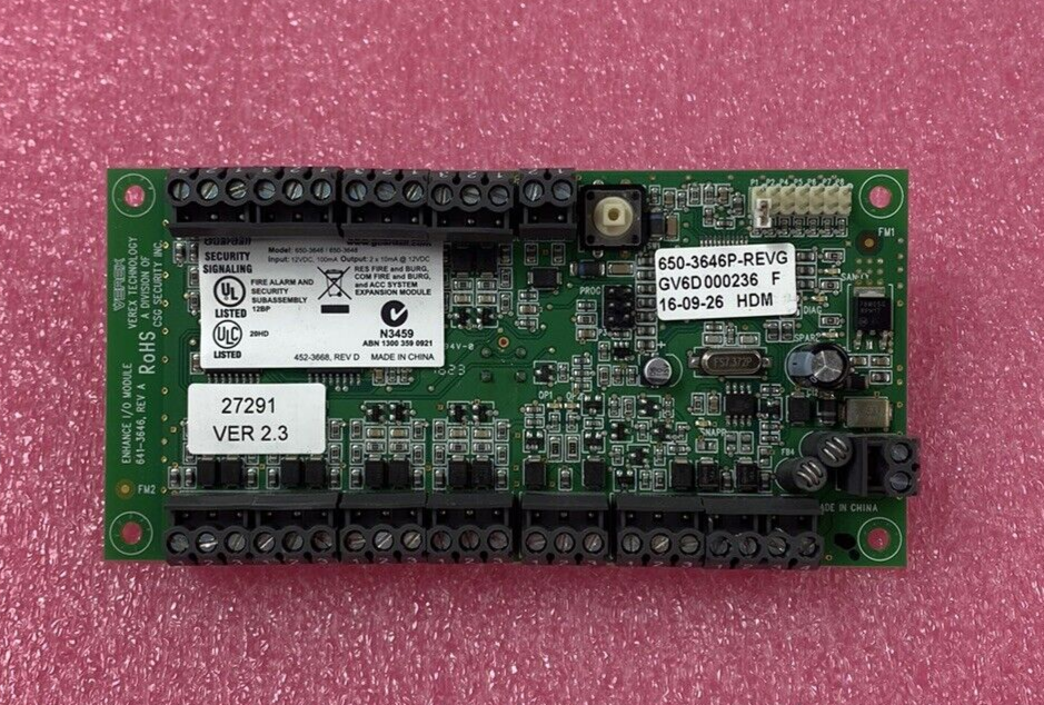 Verex Technology 650-3646 Output Card 12VDC 100mA Input 12VDC 2 x 10mA Output