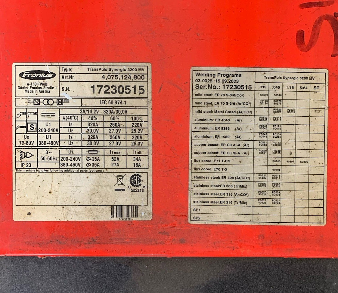 Fronius TU CAR PRO Machine Cart w/ Cylinder Holder for TransSteel 2700 Welder