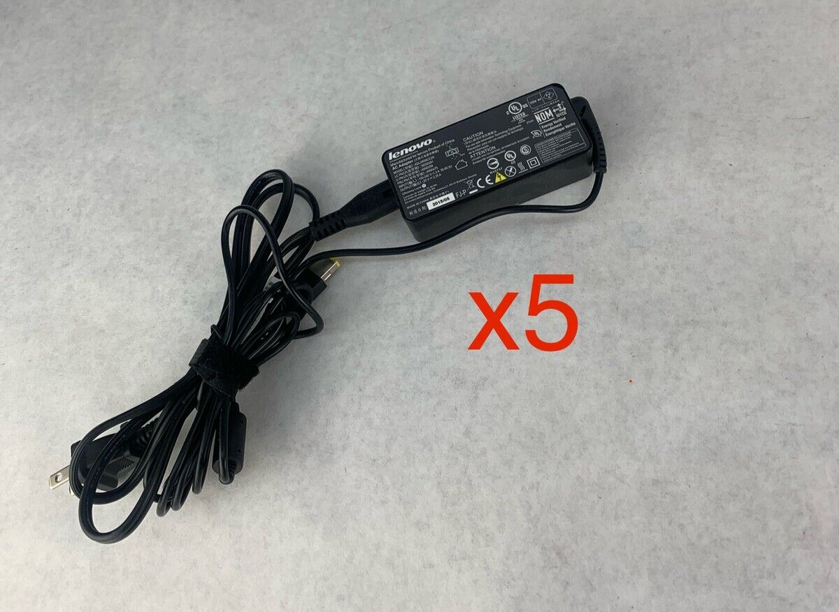 Lot of 5 Lenovo ADLX45NCC2A AC Adapter 20V