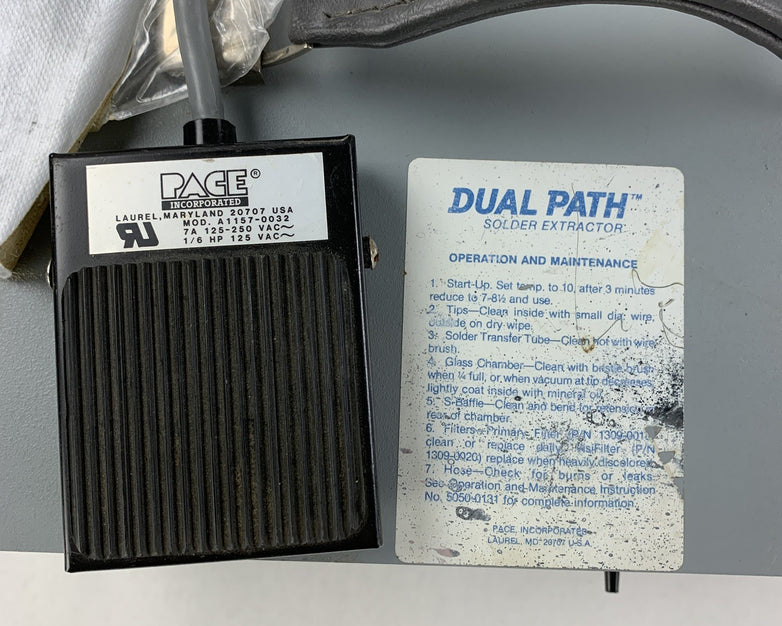 Pace Inc. 7008-0127-02 Dual Path Solder Extractor w/ Foot Pedal Power Tested