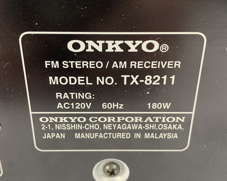 Onkyo TX-8211 FM Stereo / AM Receiver - Parts and Repair