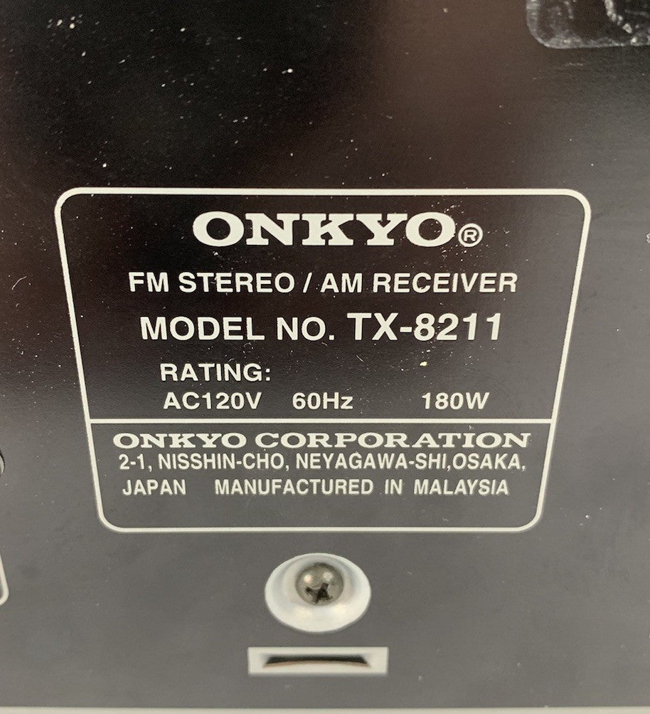 Onkyo TX-8211 FM Stereo / AM Receiver - Parts and Repair