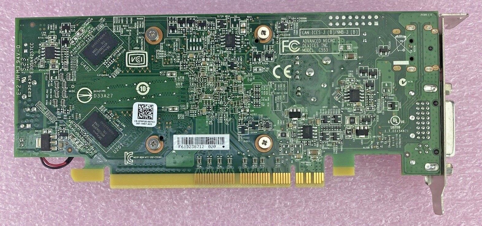 Mix of 4 Untested Radeon 1GB DisplayPort DVI PCIe16 Low Profile GPUs