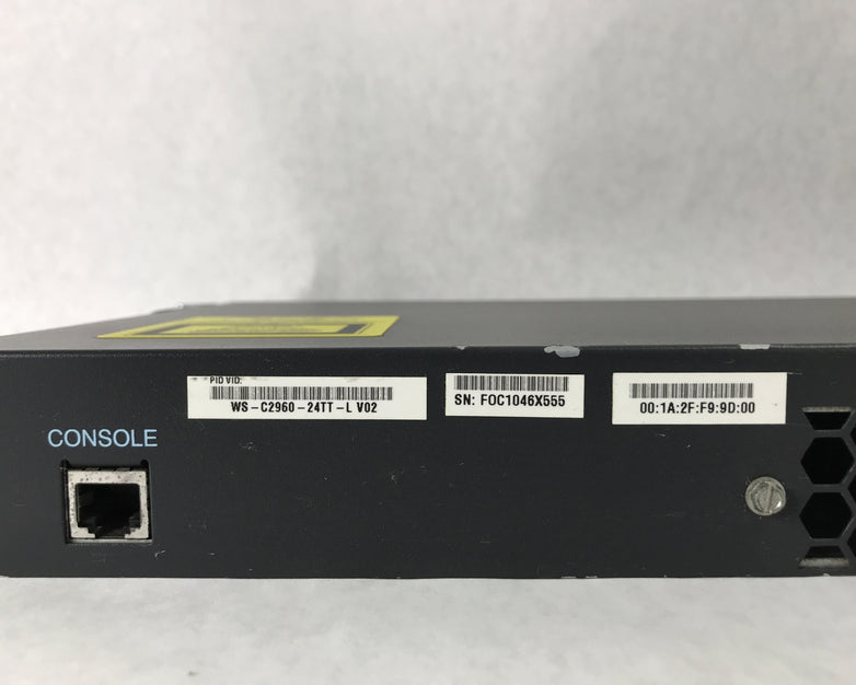Cisco WS-C2960-24TT-L Catalyst 2960 24 Port Managed Networking Switch