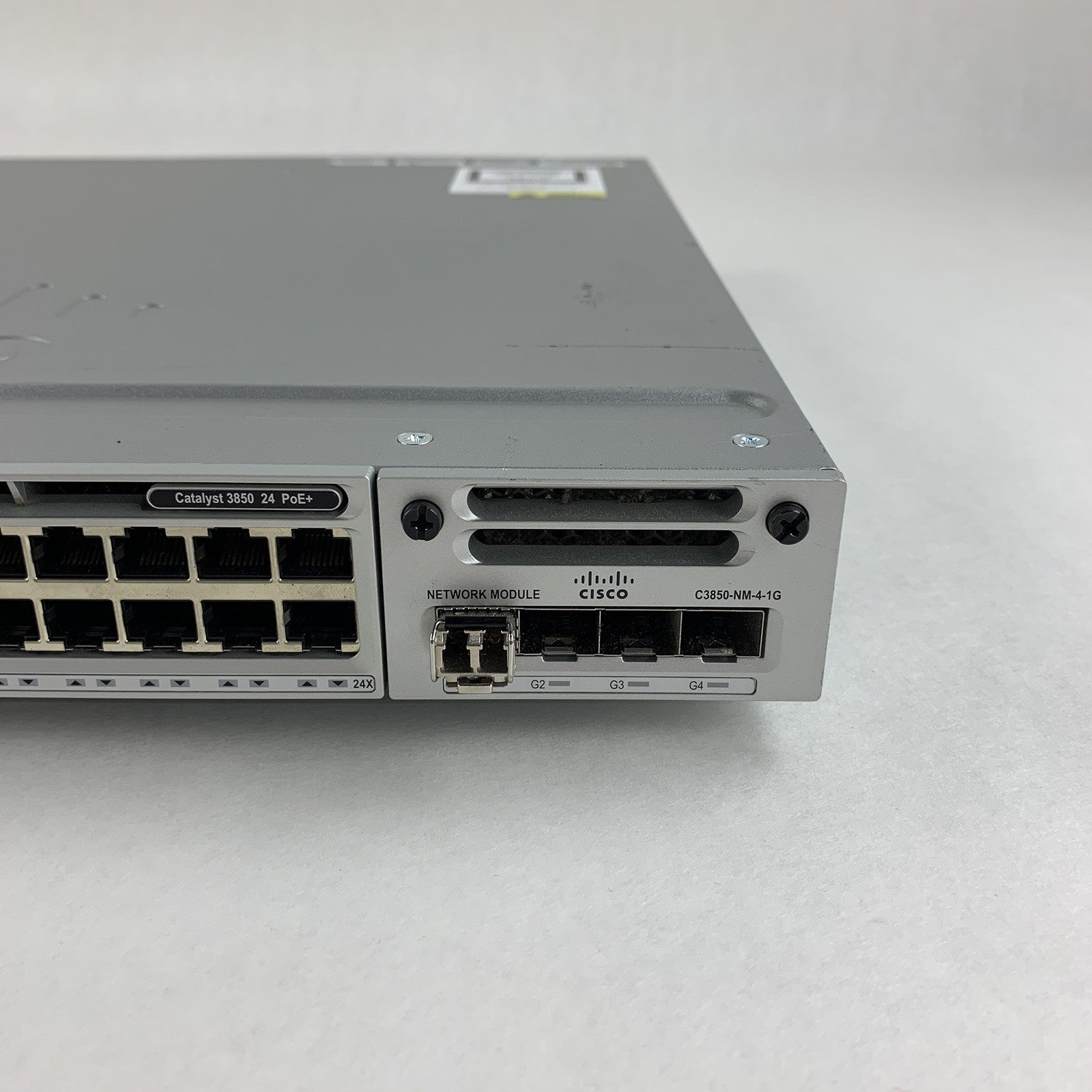 Cisco Catalyst WS-C3850-24P-S V08 24-Port Gigabit Ethernet PoE Switch Tested