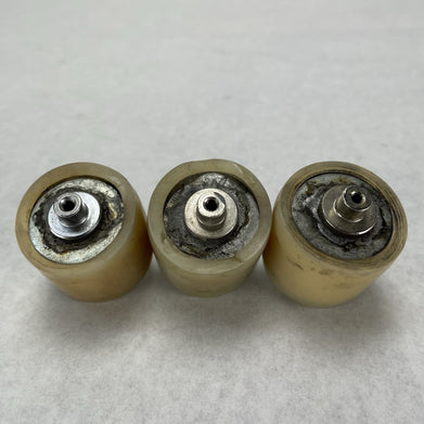 Polyurethane Rollers with Bearings Lot of 3