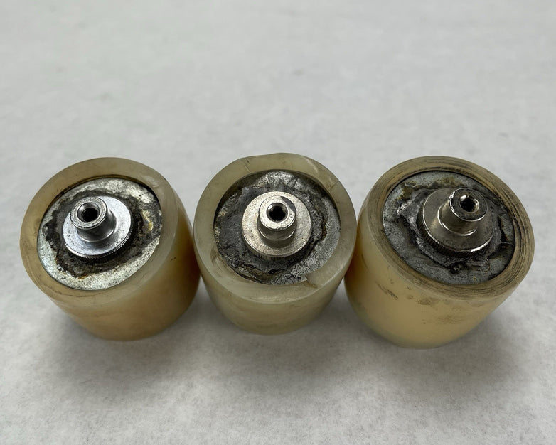 Polyurethane Rollers with Bearings Lot of 3