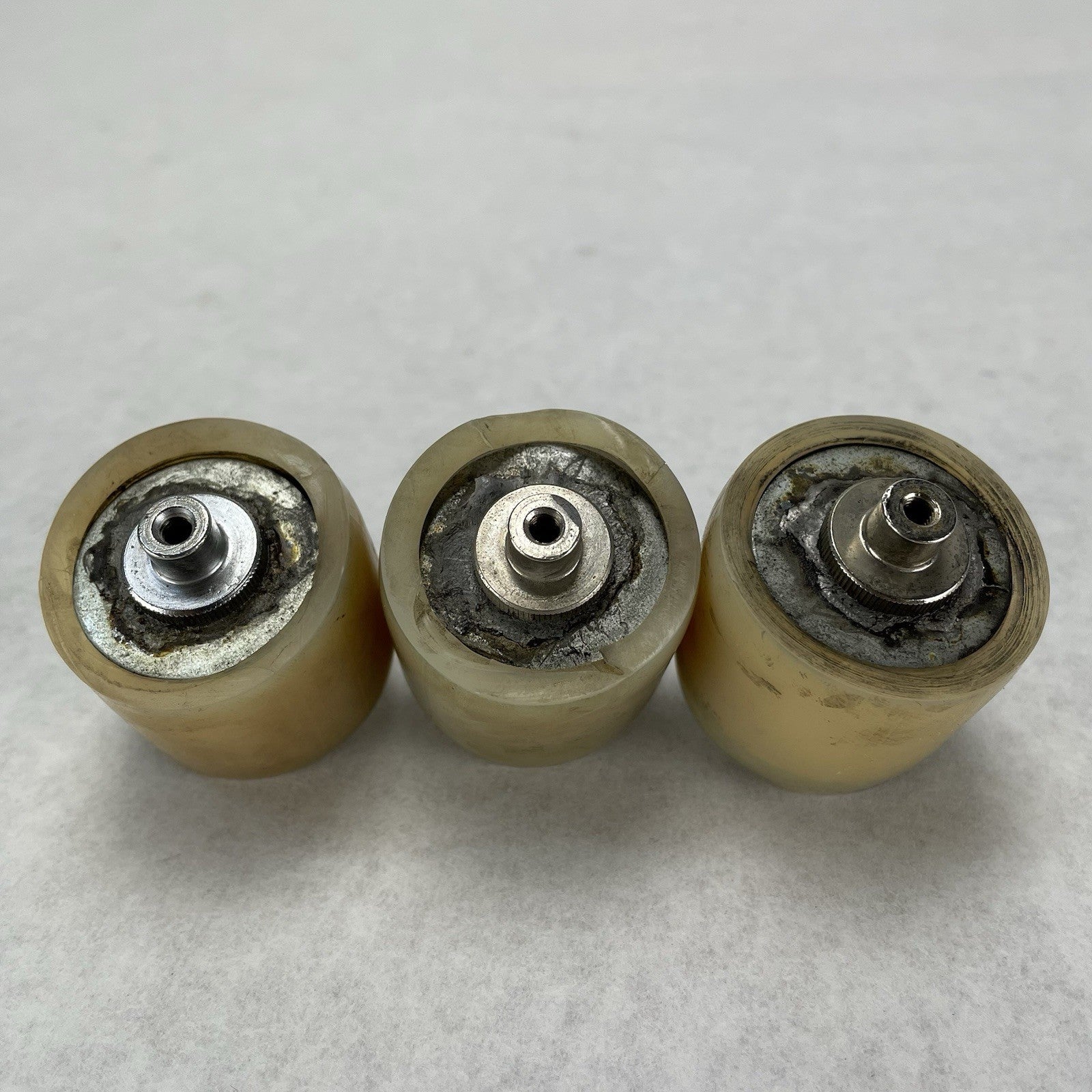 Polyurethane Rollers with Bearings Lot of 3
