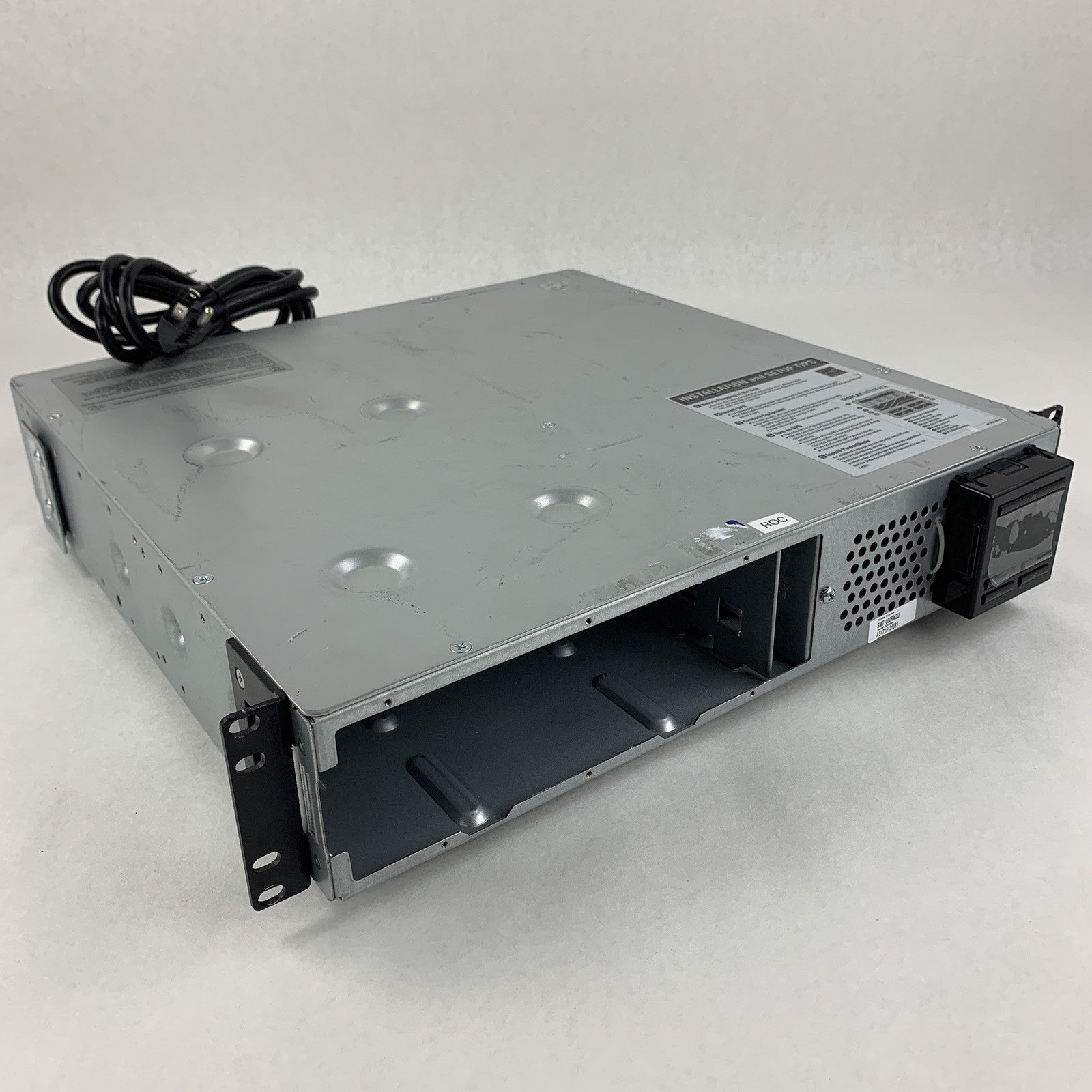 APC SMT1000RM2U Smart UPS Back Up Tested W/ AP9630 No Batteries No Faceplate