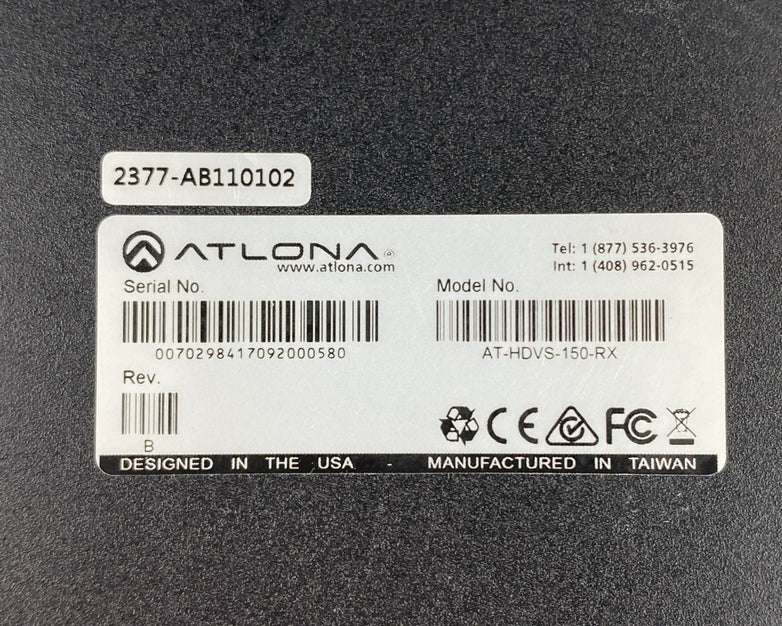 Atlona AT-HDVS-150-RX HD BaseT Receiver Lot of 2