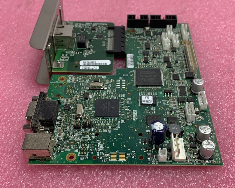 Zebra P1028275-02 Rev J Main Logic Board w/ Network Card for ZT230 Printer