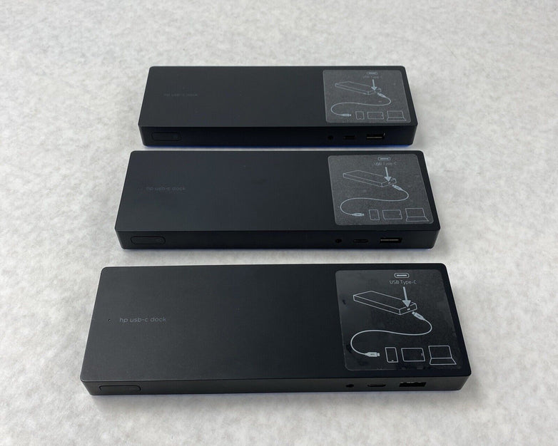 Lot of 3 HP L13898-002 USB-C Dock G4 Blue/Black - Tested