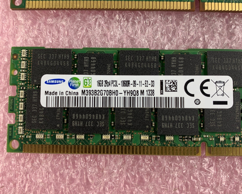 Samsung M393B2G70BH0-YH9Q8 16GB 2RX4 PC3L-10600R Server Ram Lot of 10