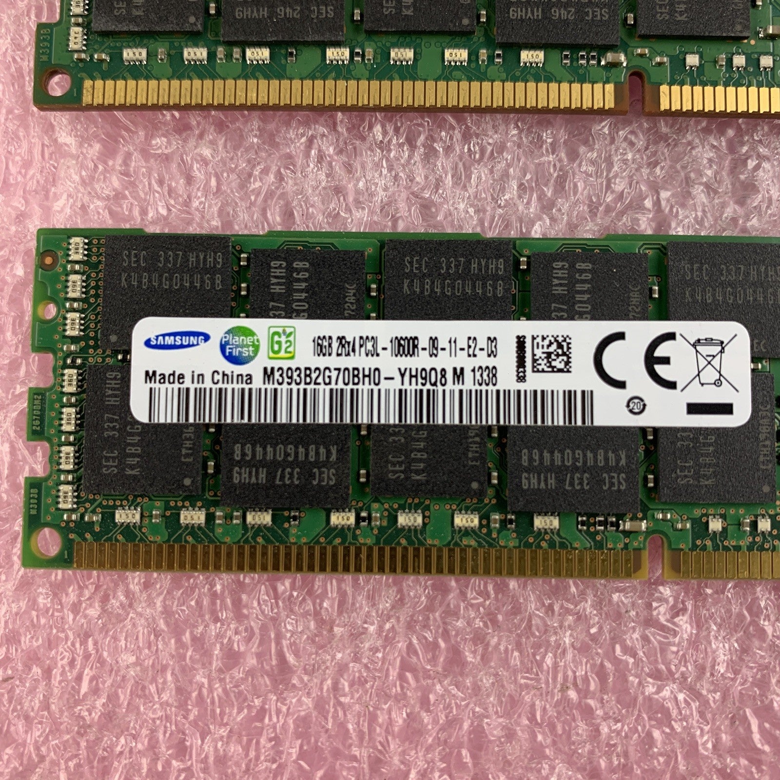 Samsung M393B2G70BH0-YH9Q8 16GB 2RX4 PC3L-10600R Server Ram Lot of 10