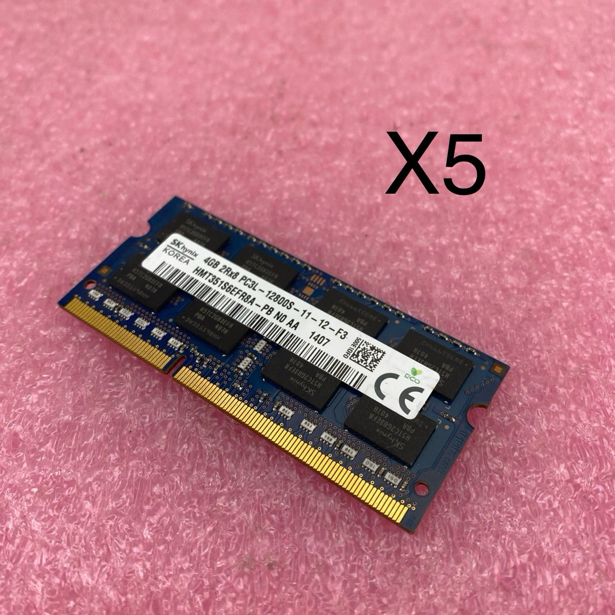 SK Hynix 4GB PC3L DDR3L 2Rx8 Laptop Memory Ram HMT351S6EFR8A-PB - Lot of 50