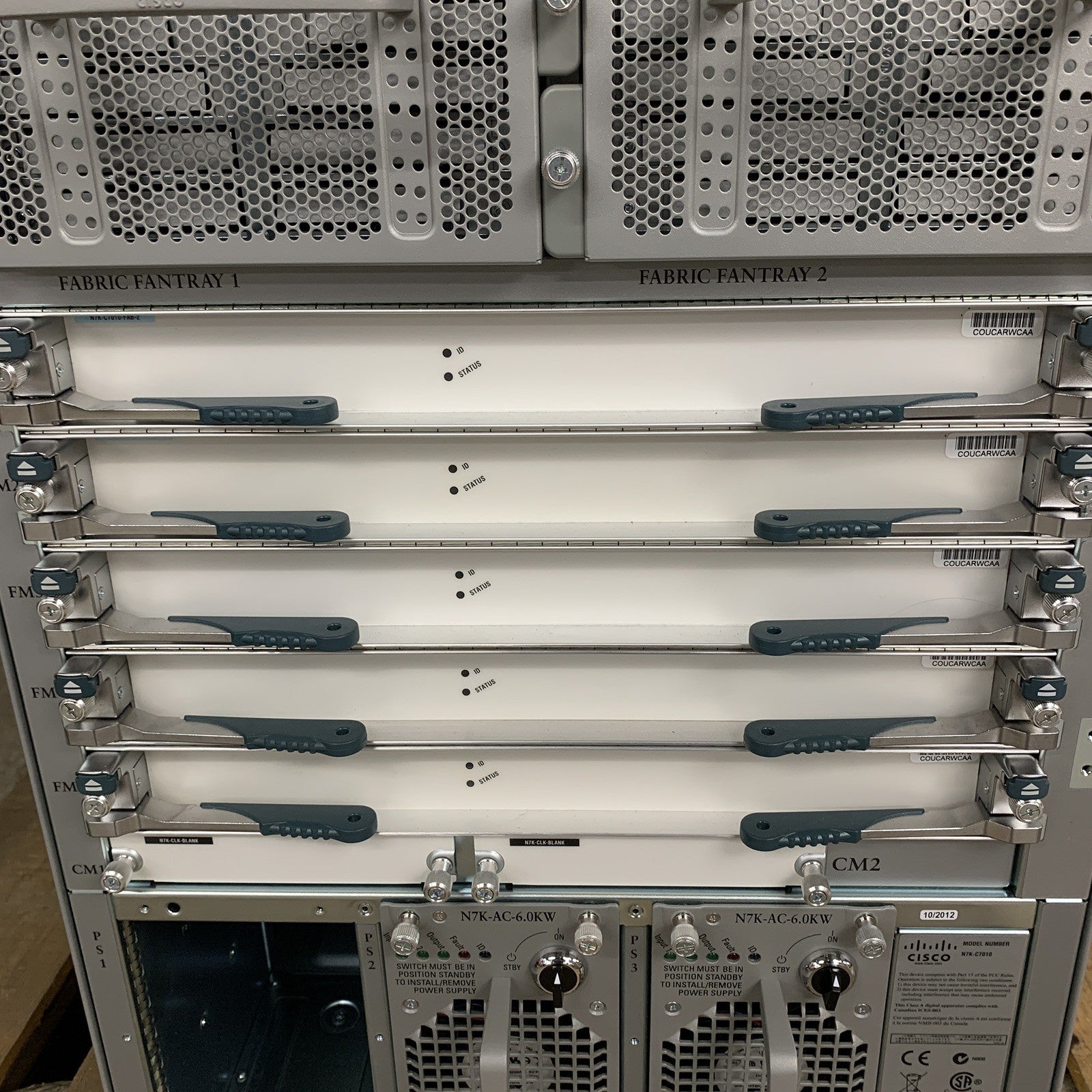 Cisco Nexus N7K-C7010 10-Slot Switch Chassis Tested w/Fans and 3x Power Supplies