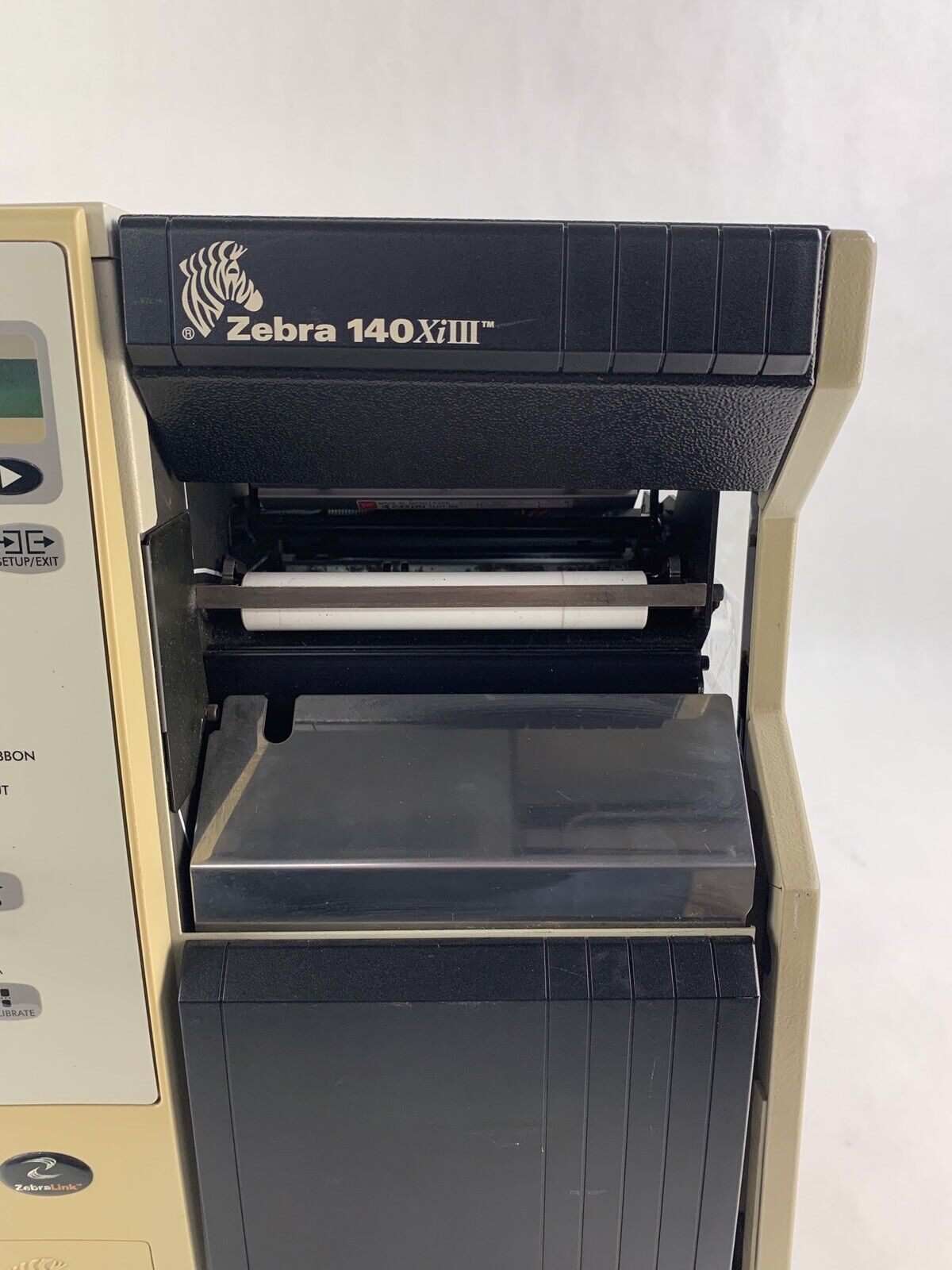 Zebra 140Xi III Label Thermal Printer 200 DPi Serial and Network Cracked Side