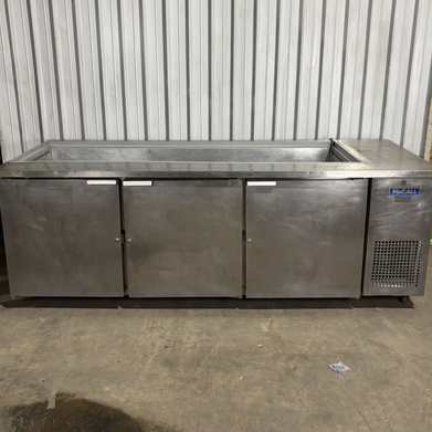 McCall STA-30-SS Restaurant 3 Door Prep Cooler w/ Salad Bar Buffet Top