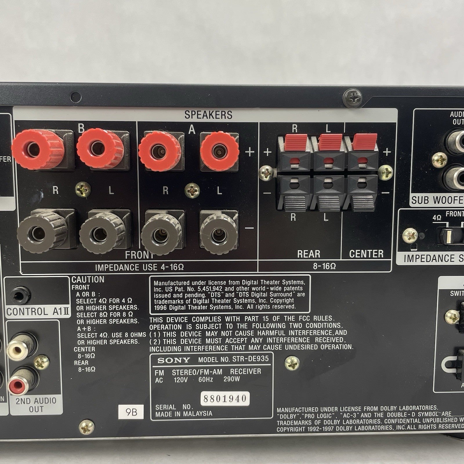 Sony STR-DE475 - Home Theater Digital AV Stereo Receiver 5.1 Channel Tested