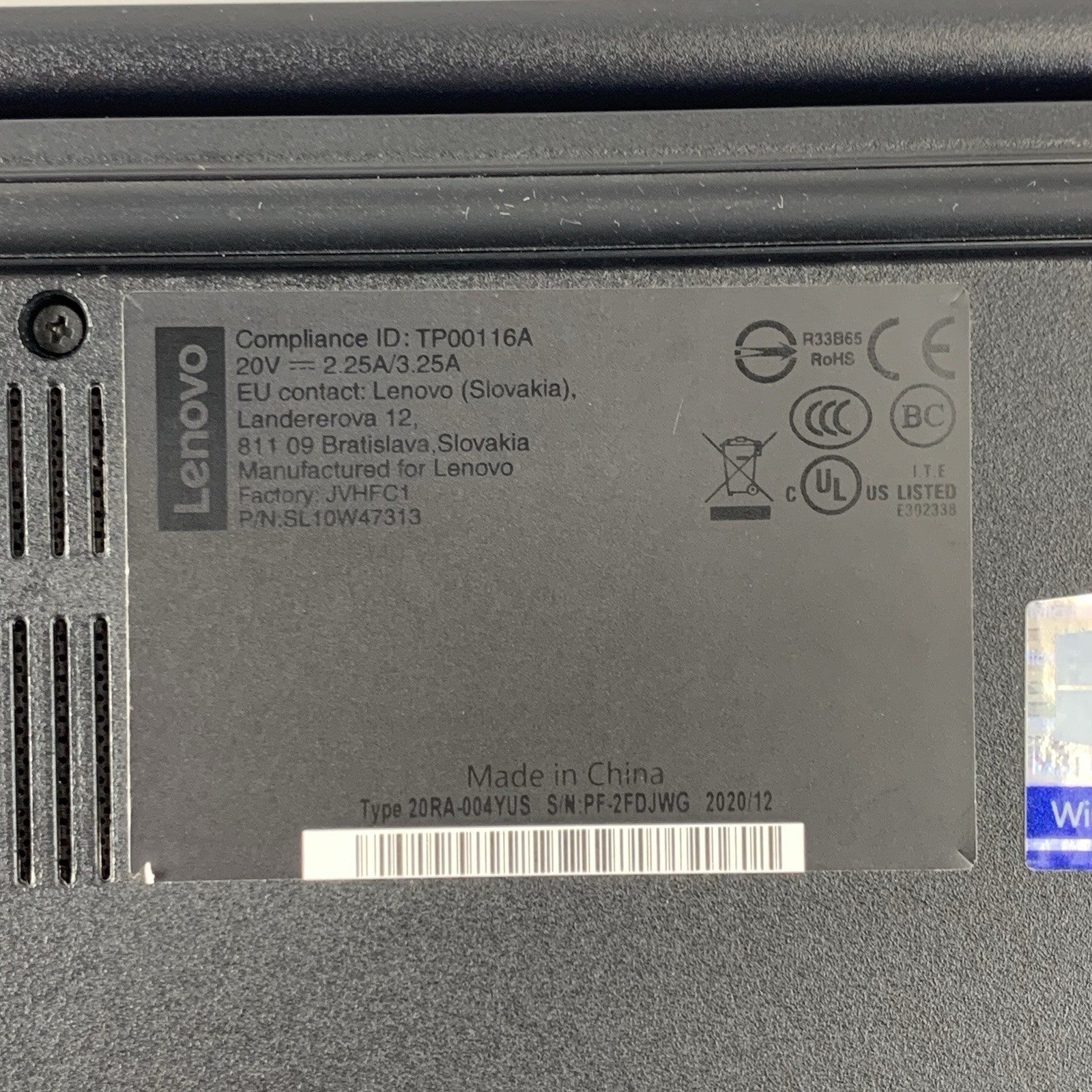 Lenovo ThinkPad E14 14" Gen 1 Laptop i5-10210U 1.6GHz 8 GB RAM No OS/SSD/AC/Batt9