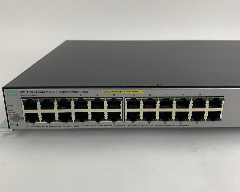 HPE JL385A OfficeConnect 24-Port PoE Managed Gigabit Switch Tested Reset