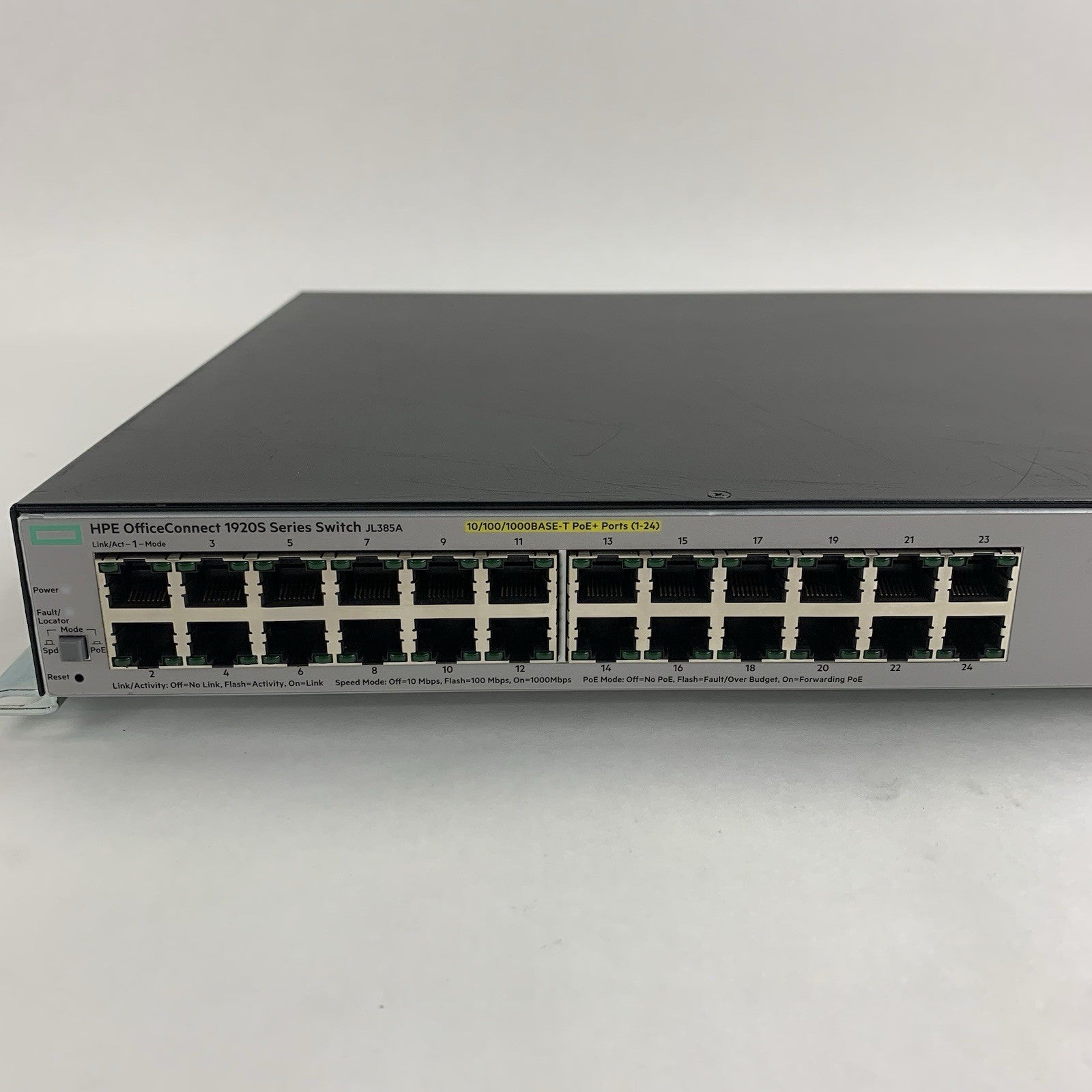HPE JL385A OfficeConnect 24-Port PoE Managed Gigabit Switch Tested Reset2
