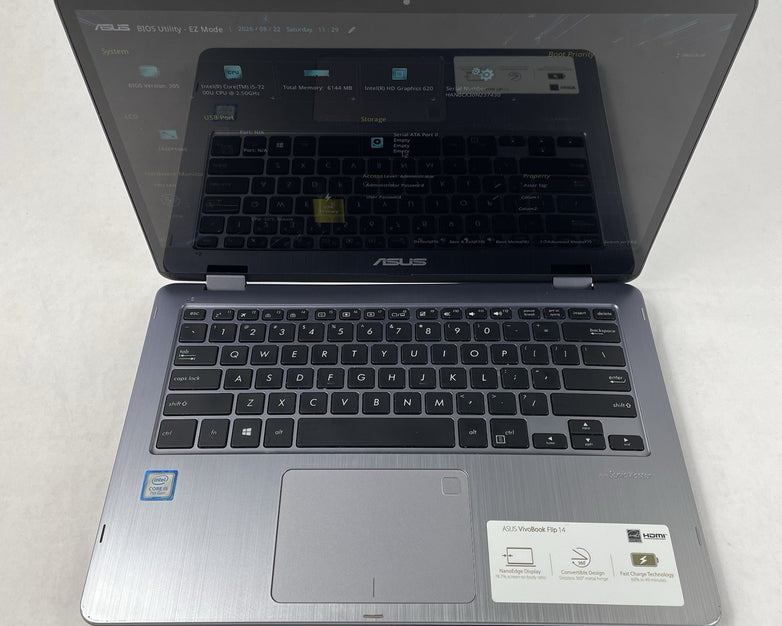 Asus TP410U 14" i5-7200U 2.50 GHz 6 GB RAM No SSD/OS/AC - READ