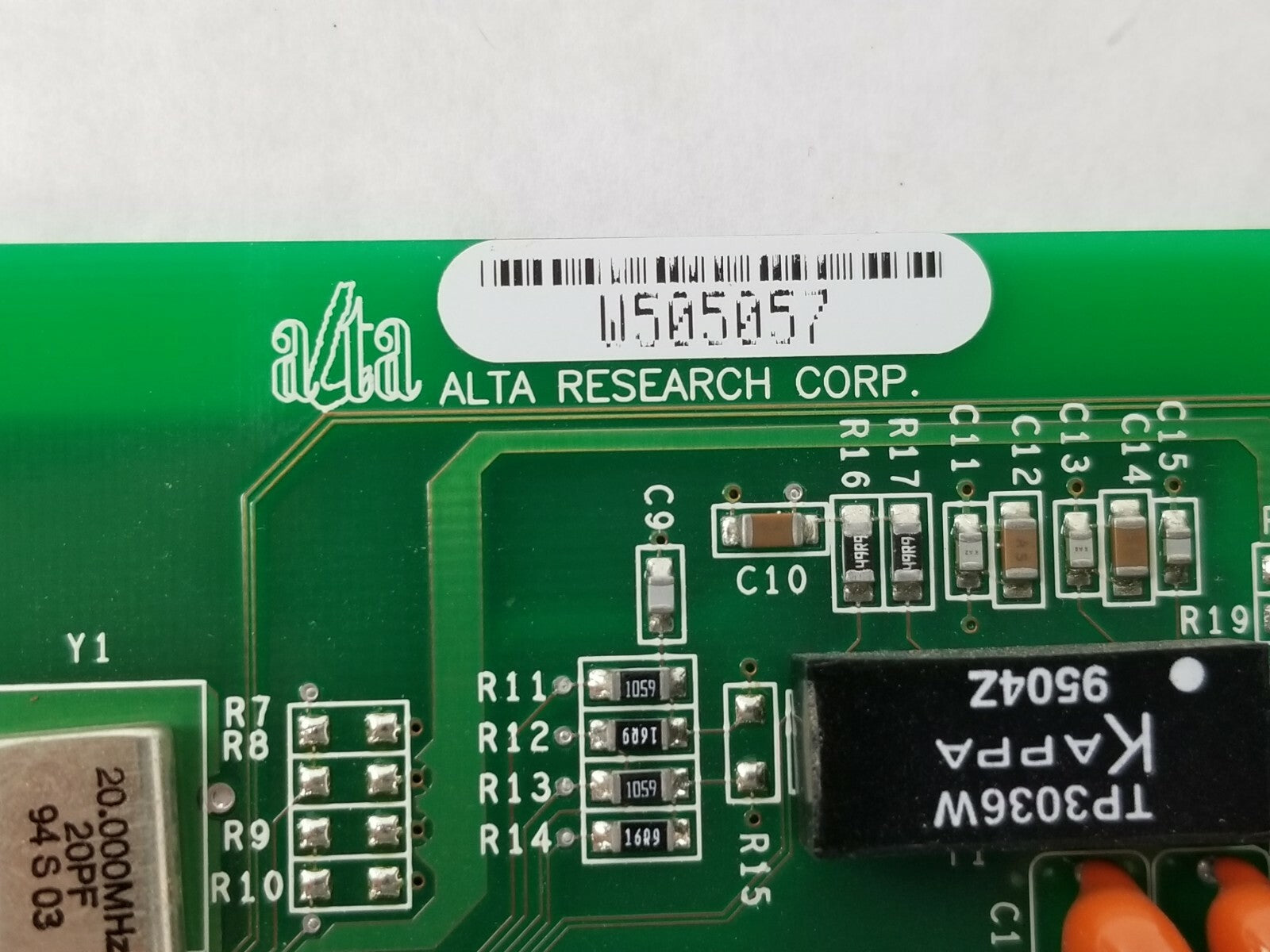 Alta Research Ethervalue 16Bit ISA Network Card.