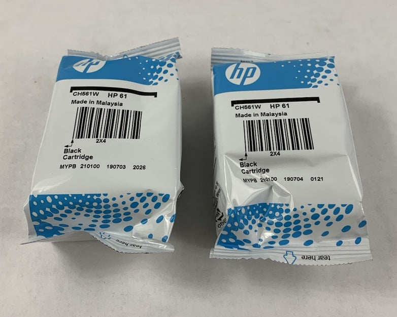 HP 61 + 61 Black Ink Cartridge Twin-Pack Exp. Jul 2021 - Open Box