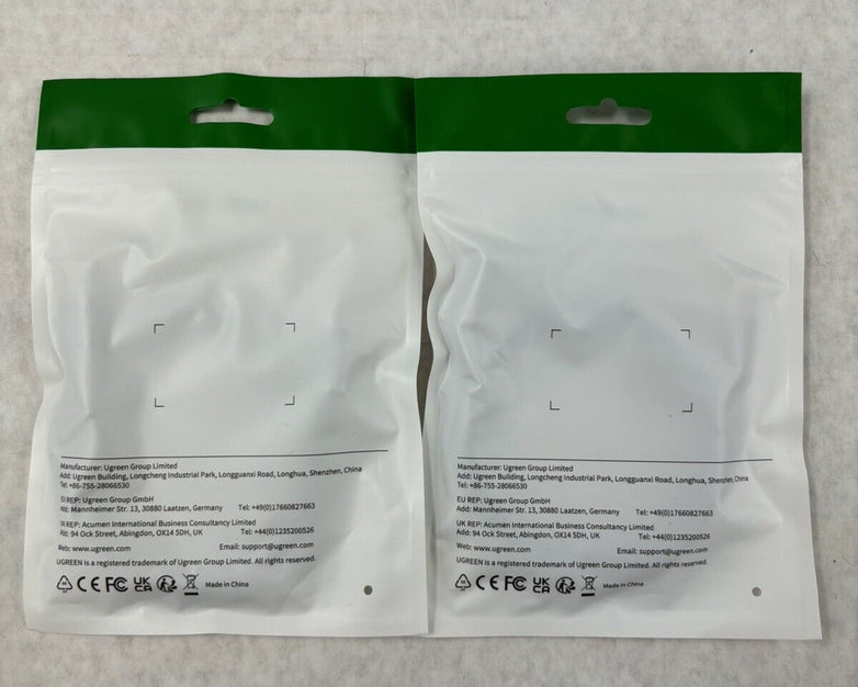 Pair of UGREEN USB A 3.0 Male to Female Extension Cable Nylon Braided