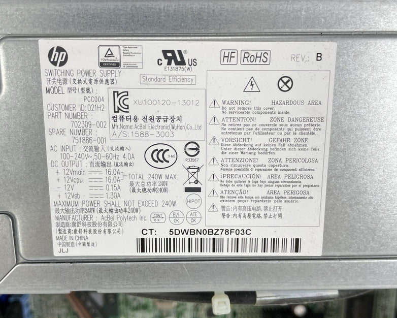 HP ProDesk 600 G1 SFF Intel Core i3-4160 3.00 GHz 4 GB RAM DVDRW No HDD No OS