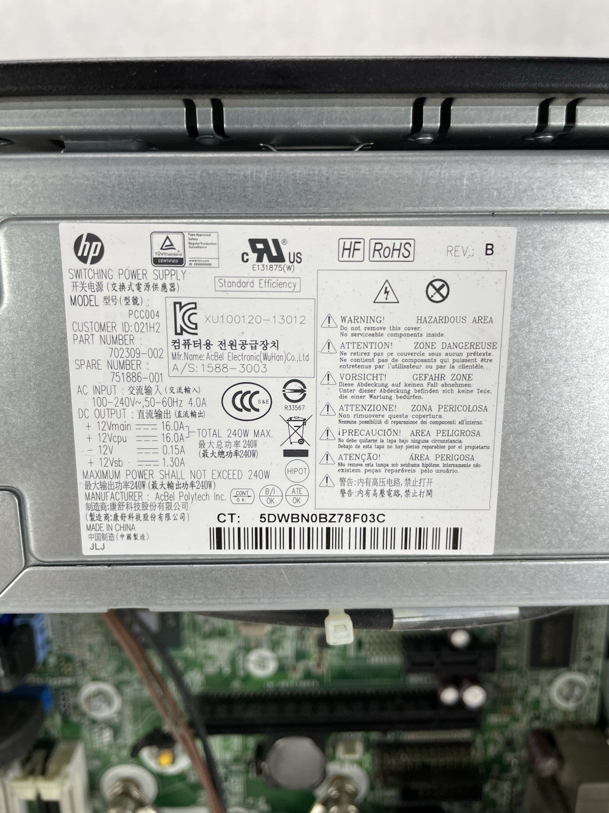 HP ProDesk 600 G1 SFF Intel Core i3-4160 3.00 GHz 4 GB RAM DVDRW No HDD No OS