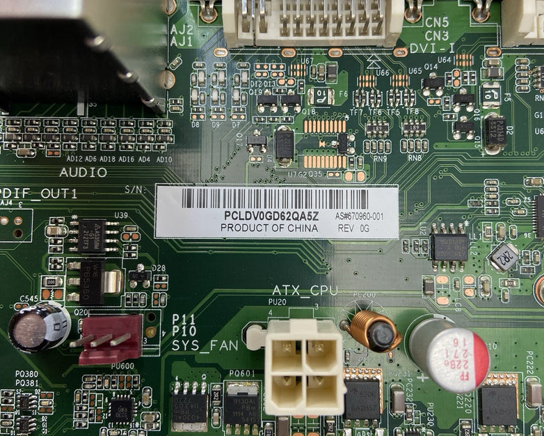 HP Pavilion P7-1370T Motherboard Intel Core i3-2120 3.3GHz 6GB RAM