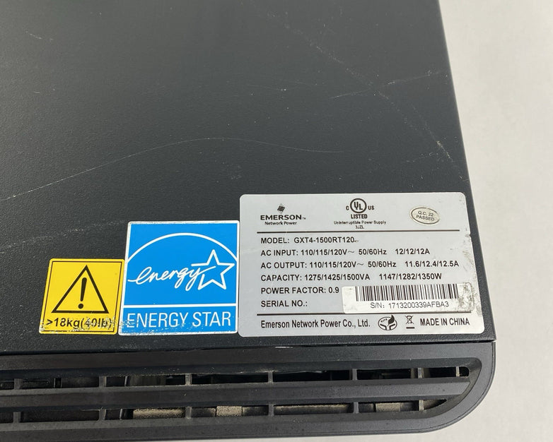 Vertiv Liebert GXT4-1500RT120 Battery Backups Tested - No Batteries Network Card