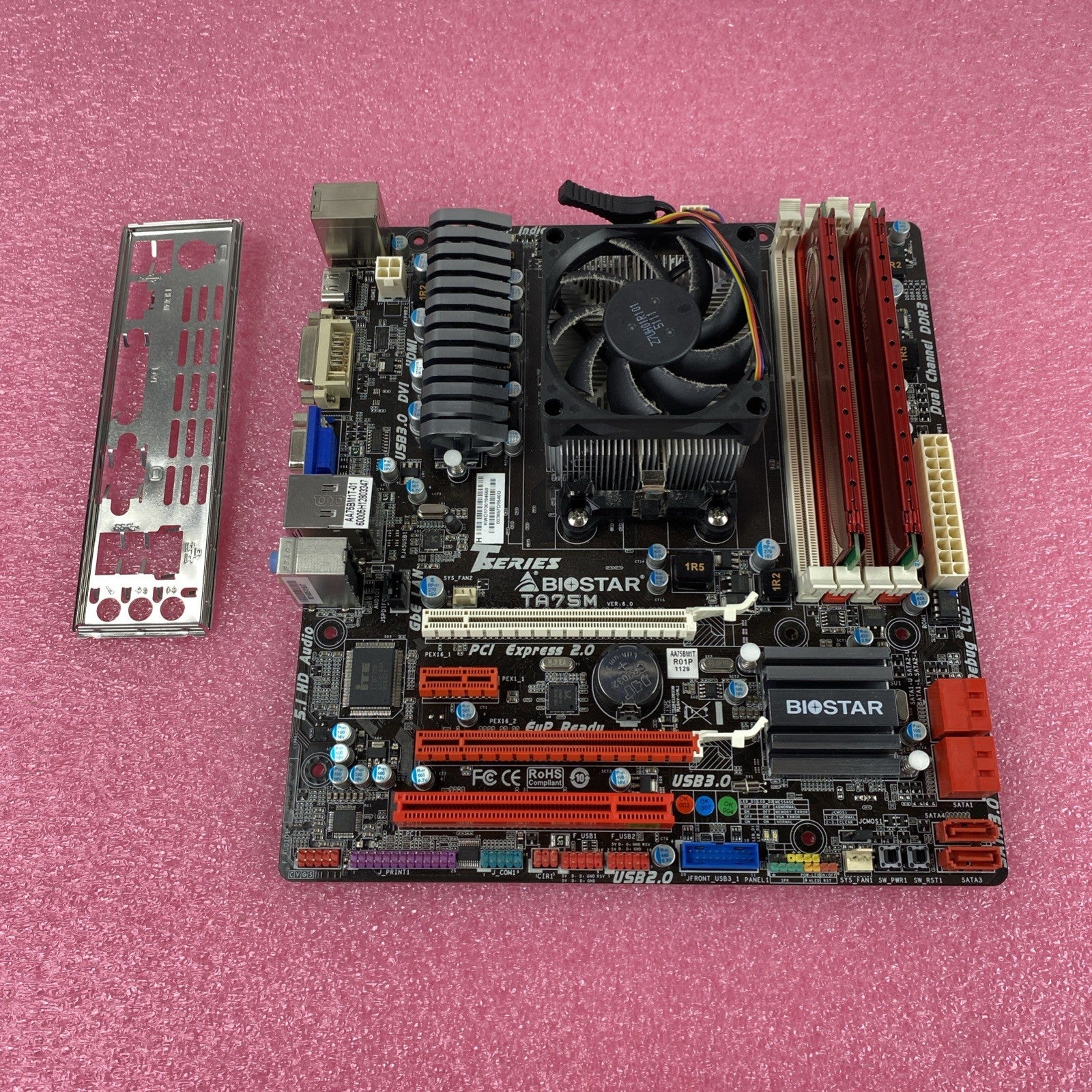 Biostat TA75M Motherboard AMD A8-3870 3.00 GHz 3GB RAM w/ Shield
