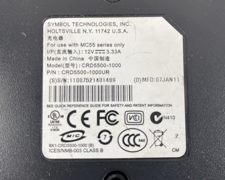 Symbol CRD5500-1000 Charging Cradle No AC Adapter Untested (Lot of 3)