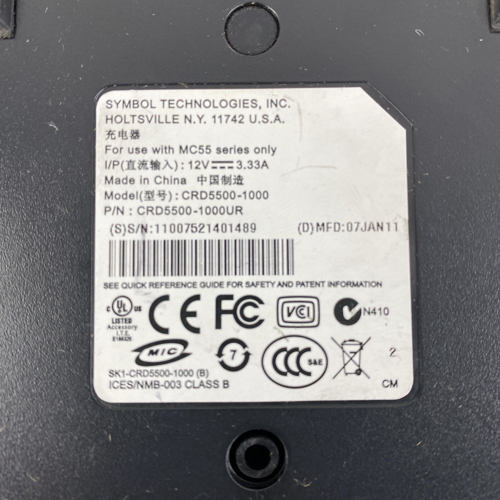 Symbol CRD5500-1000 Charging Cradle No AC Adapter Untested (Lot of 3)